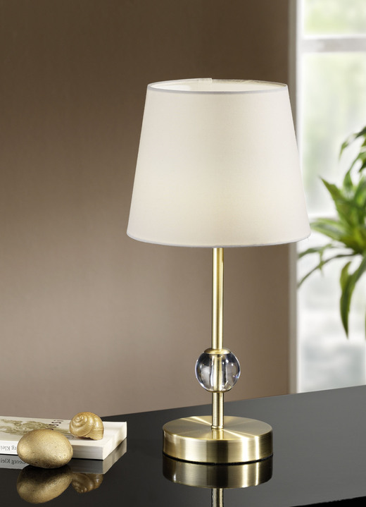 Lampen & Leuchten - Stilvolle Tischleuchte aus altmessingfarbenem Metall, in Farbe ALTMESSING