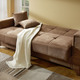 - Frei im Raum aufstellbares Schlafsofa mit Dekokissen, in Farbe BEIGE – Farbe BEIGE – Ansicht 2