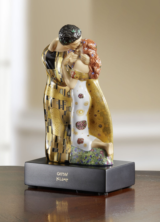 - Goebel-Figur Der Kuss mit Echtgold-Auflage, in Farbe BUNT
