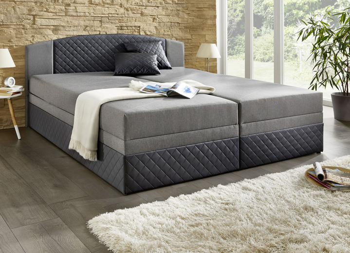 Betten - Boxspringbett mit Bettkästen, in Farbe SCHWARZ-ANTHRAZIT Ansicht 2