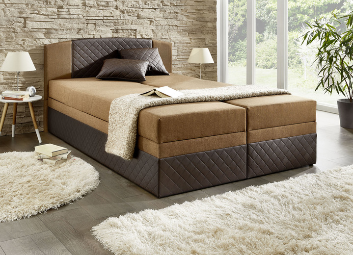 Betten - Boxspringbett mit Bettkästen, in Farbe SCHWARZ-ANTHRAZIT Ansicht 4