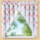 Klassisch - 2-teiliger Fensterbehang mit Rosenmotiv – Farbe WEISS-TERRA Klassisch - 2-teiliger Fensterbehang mit Rosenmotiv, in Größe 878 (80x80 cm) bis 892 (145x120 cm), in Farbe WEISS-TERRA