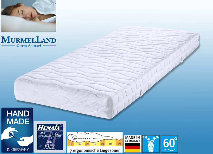 Matratzen & Bettrahmen - 7-Zonen-Cellflexkern-Matratze von Murmelland, in Größe 129 (80/190 cm) bis 136 (160/200 cm), in Farbe  Ansicht 1