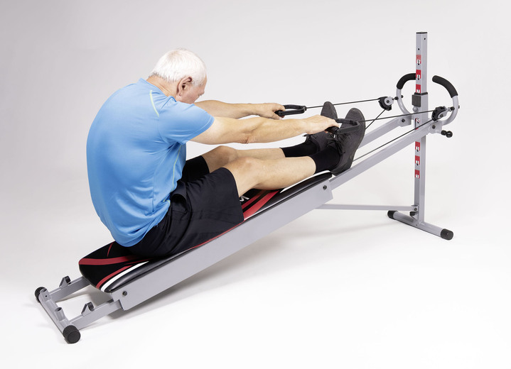 - Heimtrainer mit Trainingsanleitung und Ernährungsratgeber, in Farbe SCHWARZ-ROT Ansicht 2