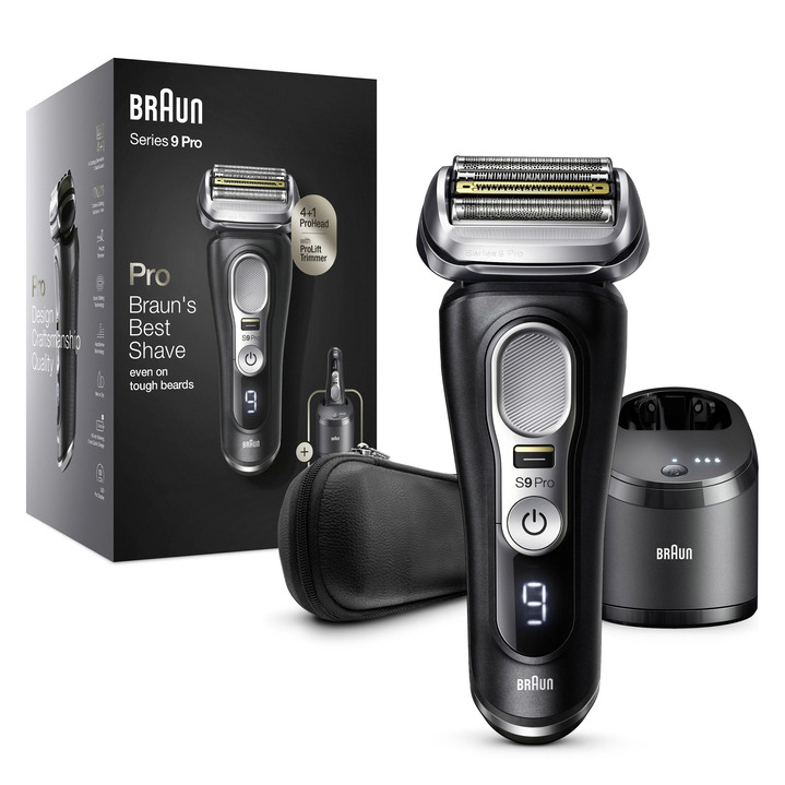 Rasierer & Haarentfernung - Braun Rasierer Series 9 Pro – der effizienteste Rasierer von Braun, in Farbe SCHWARZ, in Ausführung Braun Rasierer 9460cc mit 5-in-1 Reinigungsstation Ansicht 1