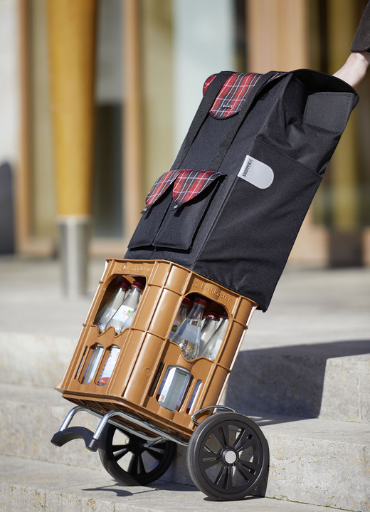 Einkaufstrolleys - Profi-Einkaufsroller mit extragroßen Rädern Ansicht 2 Einkaufstrolleys - Profi-Einkaufsroller mit extragroßen Rädern, in Farbe SCHWARZ, in Ausführung Einkaufsroller Ansicht 2