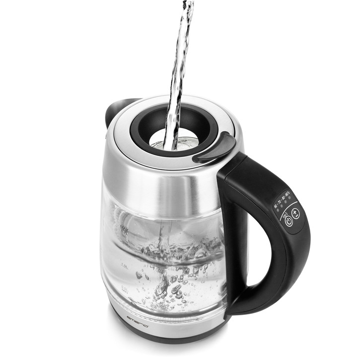 - Emerio Wasserkocher mit einstellbarer Temperatur, in Farbe EDELSTAHL Ansicht 2