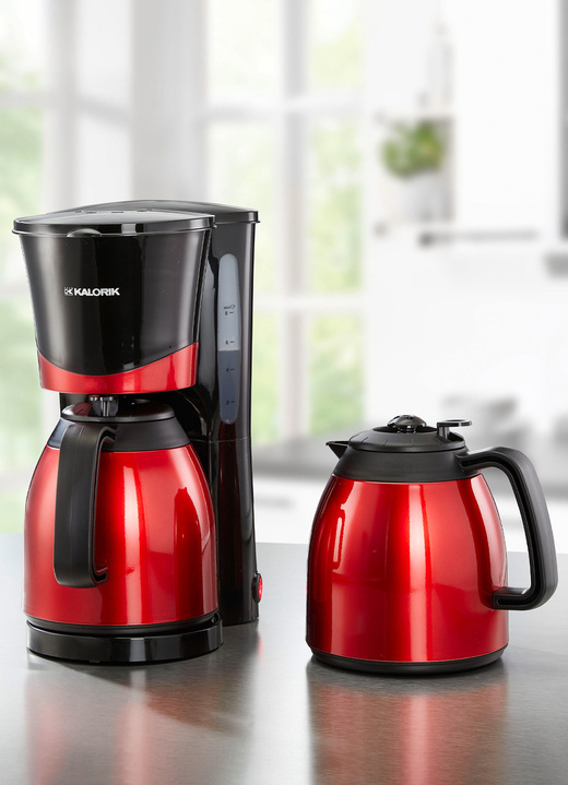 - Kaffeemaschine mit 2 Thermokannen von Efbe-Schott, in Farbe ROT
