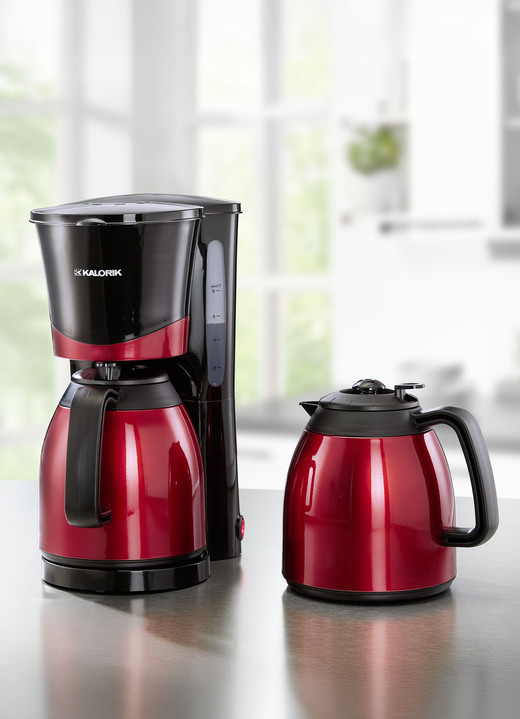 Kaffeemaschinen - Thermo-Kaffeemaschine mit 2 Thermokannen, in Farbe ROT