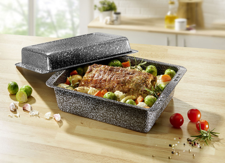Backen - Kombi-Ofenformen-Set in Granit-Optik mit Antihaftbeschichtung, in Farbe GRANIT Ansicht 1