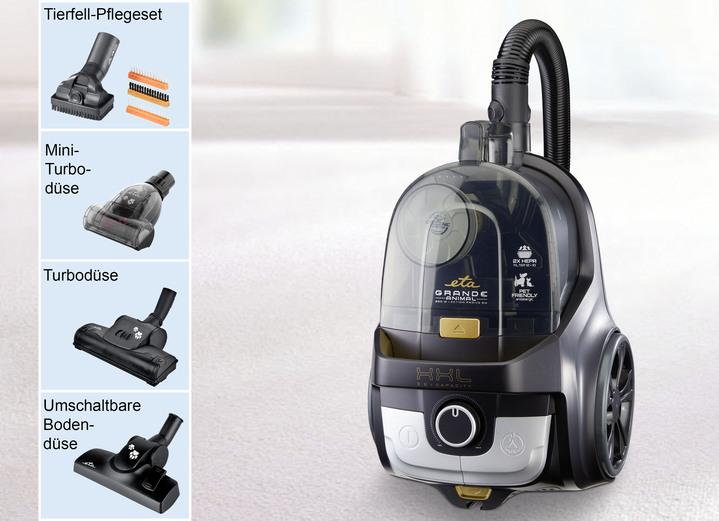 Mit Kabel - ETA Bodenstaubsauger, in Farbe SCHWARZ Ansicht 2