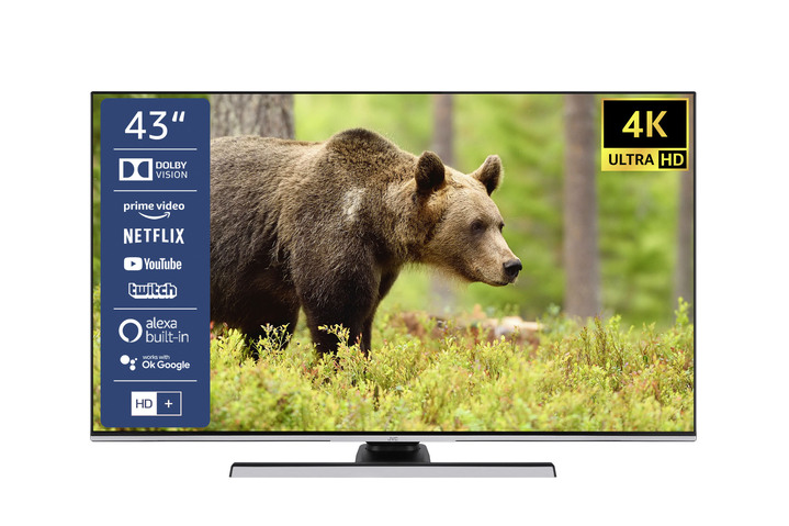 - LED-Fernseher mit 4K-Ultra-HD-Auflösung, in Farbe SCHWARZ Ansicht 2