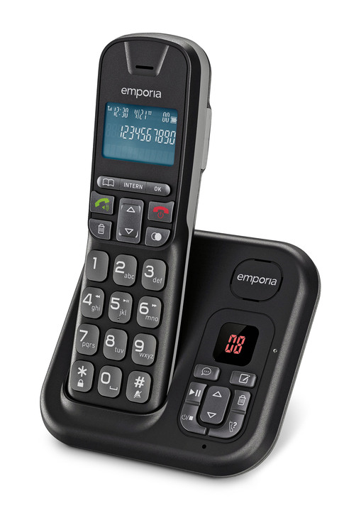 Smartphones & Telefone - Emporia TH-21 Großtasten-Telefon mit extra großen Tasten, in Farbe SCHWARZ, in Ausführung Großtasten-Telefon mit Anrufbeantworter