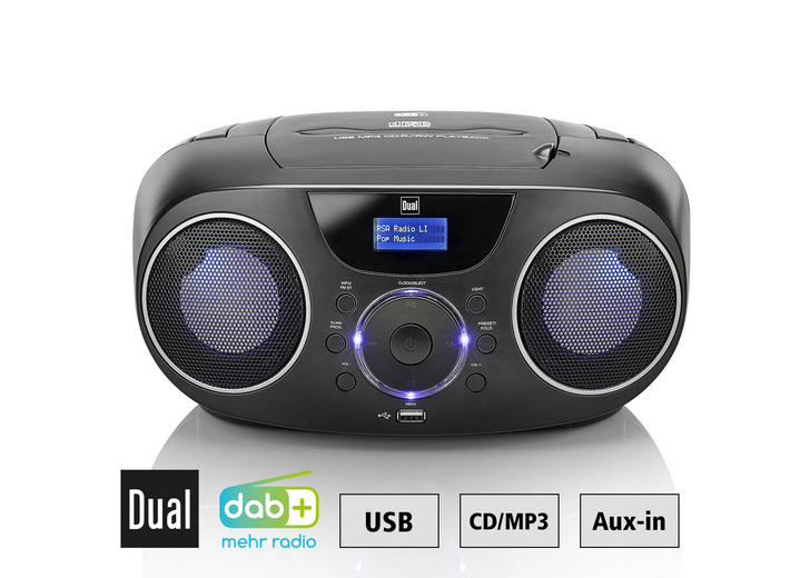 - Dual DPCR 20S Radio mit CD-Spieler, in Farbe SCHWARZ Ansicht 1