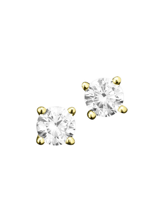mit Diamanten - Ohrstecker in Weißgold mit Brillant, in Farbe  Ansicht 1