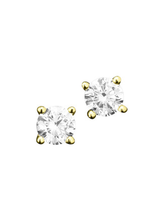 mit Diamanten - Ohrstecker in Weißgold mit Brillant – Ansicht  mit Diamanten - Ohrstecker in Weißgold mit Brillant, in Farbe  – Ansicht