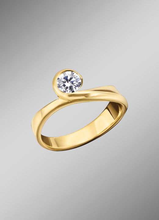 mit Diamanten - Hochwertiger Damenring , in Größe 160 bis 220, in Farbe  Ansicht 1