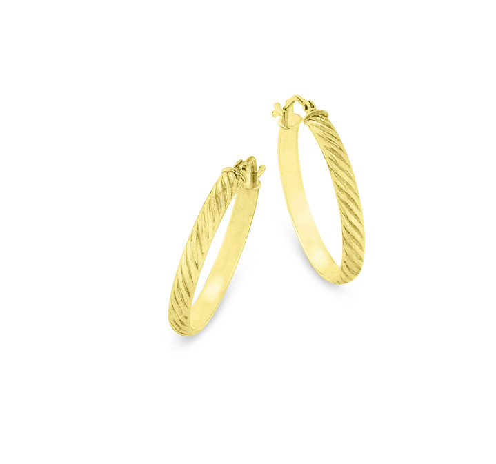 ohne Steine / mit Zirkonia - Klassische Creolen, in Farbe  Ansicht 2