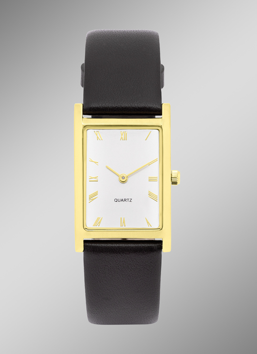 Schmuck & Uhren - Quartz-Damenuhr der Marke Para mit Lederband, in Farbe , in Ausführung Gehäuse goldfarben Ansicht 1