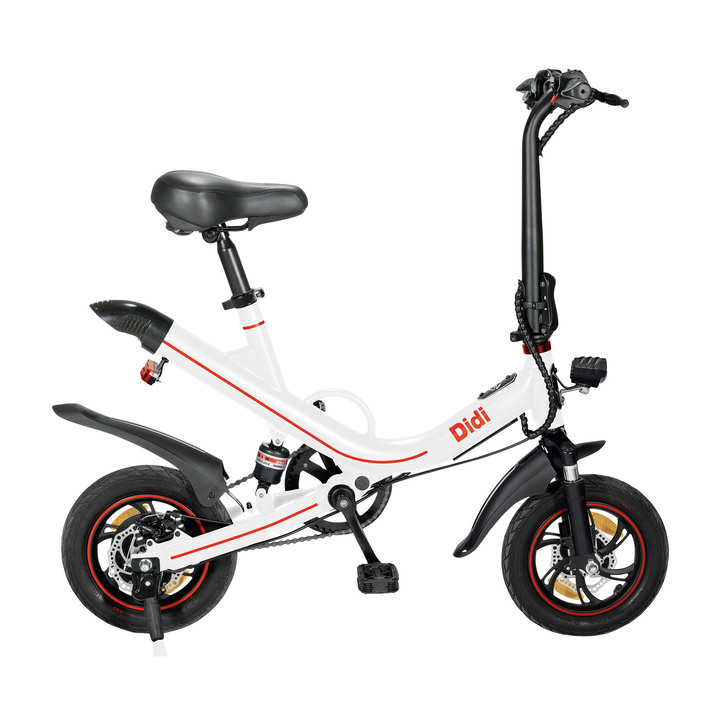 Elektromobilität - 14-Zoll Elektro-Kompaktrad mit 250 Watt Permanent-Magnetmotor, in Farbe WEISS Ansicht 1