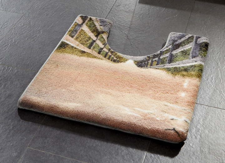 Badgarnituren - Badgarnitur, auch für Rollstuhl und Rollator geeignet Ansicht 2 Badgarnituren - Badgarnitur, auch für Rollstuhl und Rollator geeignet, in Größe 100 (Vorleger halbrund, 50/ 80 cm) bis 112 (WC-Deckelbezug, 47/ 50 cm), in Farbe BUNT Ansicht 2