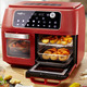 Kochen & Grillen - Doppelkammer-Fritteuse:2 Gerichte – fertig zur gleichen Zeit!, in Farbe ROT – Farbe ROT – Ansicht 1