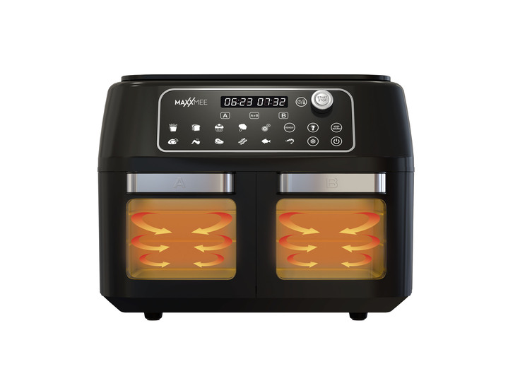 Kochen & Grillen - Doppelkammer-Fritteuse:2 Gerichte – fertig zur gleichen Zeit!, in Farbe ROT Ansicht 4