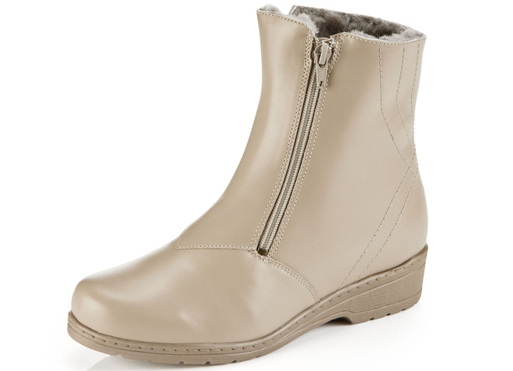 Komfortschuhe - ELENA EDEN Stiefelette aus weichem Nappaleder, in Größe 036 bis 042, in Farbe BEIGE Ansicht 1