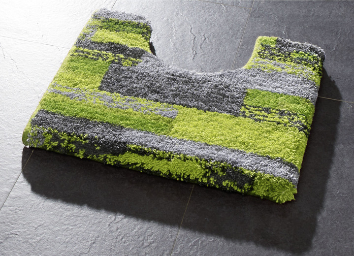 Badgarnituren - Badgarnitur in Supersoft-Qualität Ansicht 2 Badgarnituren - Badgarnitur in Supersoft-Qualität, in Größe 100 (Vorleger halbrund, 50/ 80 cm) bis 112 (WC-Deckelbezug, 47/ 50 cm), in Farbe GRÜN Ansicht 2