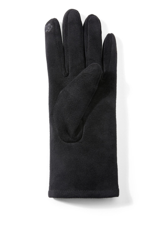 Sonstiges - Handschuh mit edel funkelnden Glitzer-Applikationen, in Farbe SCHWARZ Ansicht 2