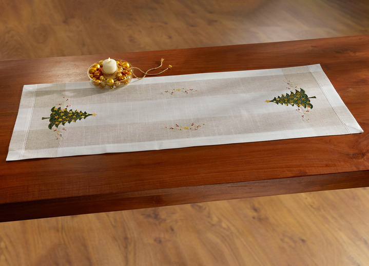 Tischdecken - Tisch- und Raumdekoration in Leinenoptik, in Größe 101 (Deckchen, 35/ 50 cm) bis 404 (Kissenbezug, 40/ 40 cm), in Farbe SEKT-BUNT Ansicht 1