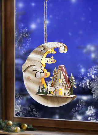 Beleuchtetes Fensterbild