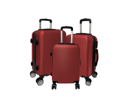 Koffer-Set mit 4 Leichtlauf-Doppelrollen
