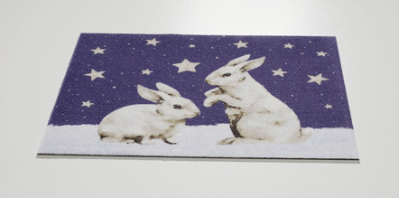 Fußmatte Schneehasen