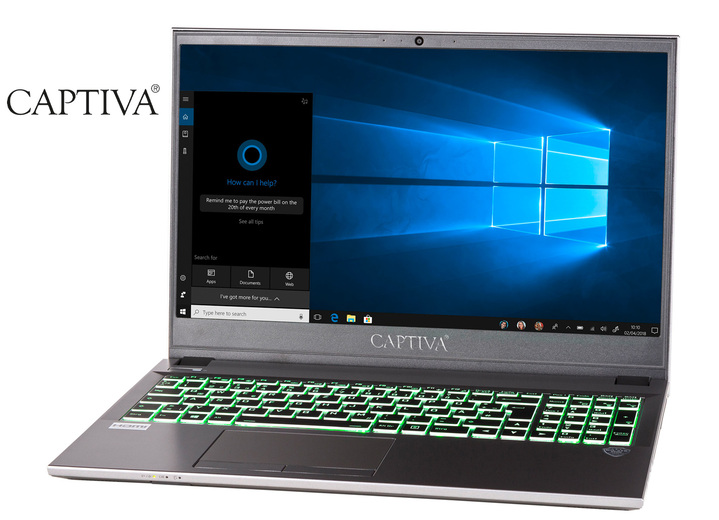 Computer & Elektronik - Captiva I66-729 Notebook mit 15,6’’ (39,62 cm) großem Full-HD-Display, in Farbe ANTHRAZIT Ansicht 1