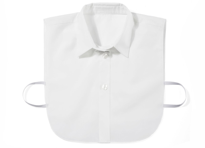 Klaus Modelle - Klaus Modelle, Damen-Blusenkragen, aus feinem Popeline, in Größe 1 (38-42) bis 3 (48-52), in Farbe WEISS Ansicht 3