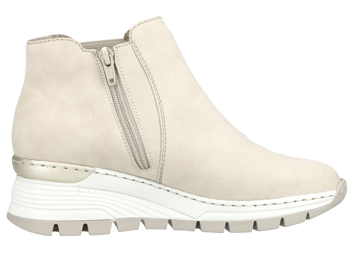 Komfortschuhe - Rieker Stiefelette aus weichem Nubukmaterial, in Größe 036 bis 042, in Farbe BEIGE Ansicht 3