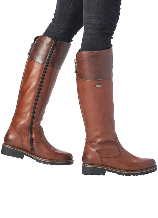 Komfortschuhe - Remonte, gefütterte Damen-Stiefel, Winterschuhe, Weite G, mit Reißverschluss, in Größe 036 bis 042, in Farbe SCHWARZ-MARONE Ansicht 16
