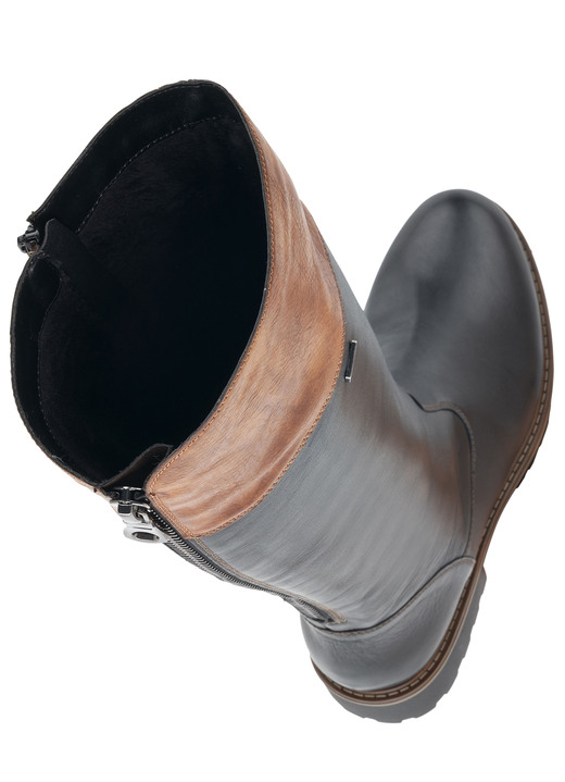 Komfortschuhe - Remonte, gefütterte Damen-Stiefel, Winterschuhe, Weite G, mit Reißverschluss, in Größe 036 bis 042, in Farbe SCHWARZ-MARONE Ansicht 4