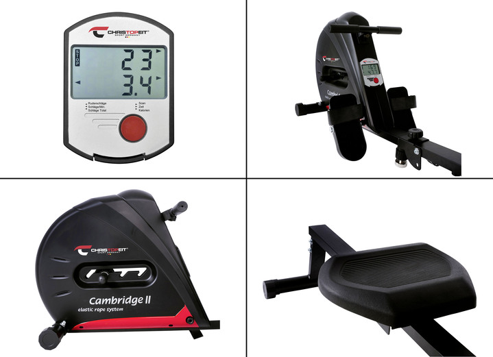 Fitness - Ruderzugmaschine Cambridge II von Christopeit, in Farbe SCHWARZ Ansicht 3