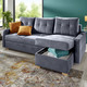 Funktions-Polstermöbel - Polsterecke mit Bettfunktion – Farbe ANTHRAZIT – Ansicht 2 Funktions-Polstermöbel - Polsterecke mit Bettfunktion, in Farbe GRAU – Farbe ANTHRAZIT – Ansicht 2