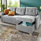 Funktions-Polstermöbel - Polsterecke mit Bettfunktion – Farbe GRAU – Ansicht 2 Funktions-Polstermöbel - Polsterecke mit Bettfunktion, in Farbe GRAU – Farbe GRAU – Ansicht 2