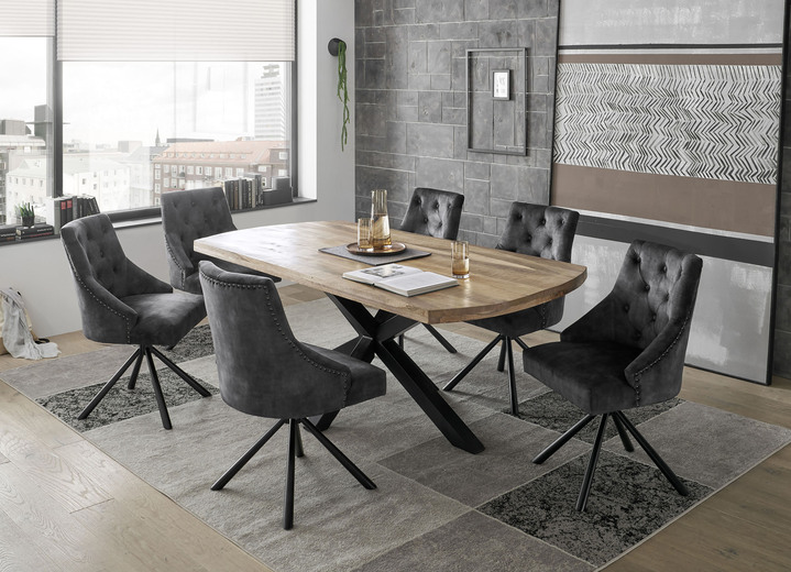 Essgruppen - Esszimmermöbel in moderner und stilsicherer Optik, in Farbe AUBERGINE, in Ausführung 2er-Set Stühle Ansicht 1