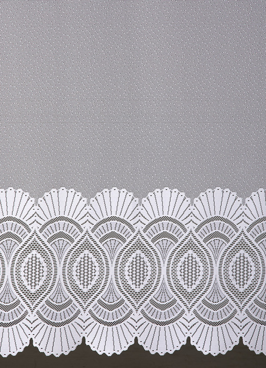 Landhaus & Küche - Kurzstore mit Stangendurchzug, in Größe 828 (H50xB145 cm) bis 889 (H78xB170 cm), in Farbe WEISS Ansicht 3