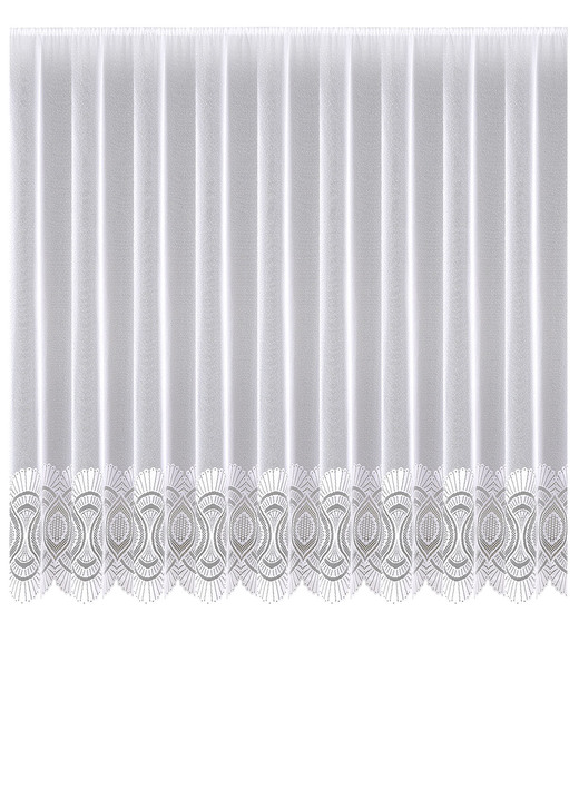 Klassisch - Blumenfenster-Store mit Universalschienenband Ansicht 2 Klassisch - Blumenfenster-Store mit Universalschienenband, in Größe 136 (H90xB300 cm) bis 181 (H175xB600 cm), in Farbe WEISS Ansicht 2