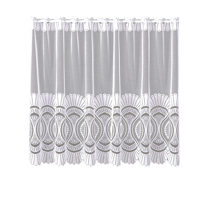 Landhaus & Küche - Kurzstore mit Stangendurchzug, in Größe 828 (H50xB145 cm) bis 889 (H78xB170 cm), in Farbe WEISS Ansicht 2