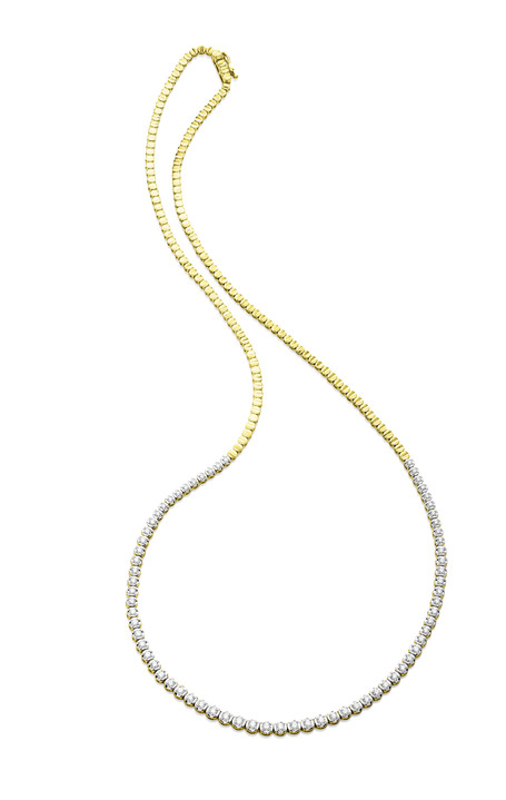 mit Diamanten - Edle Halskette mit Brillanten, in Farbe  Ansicht 3