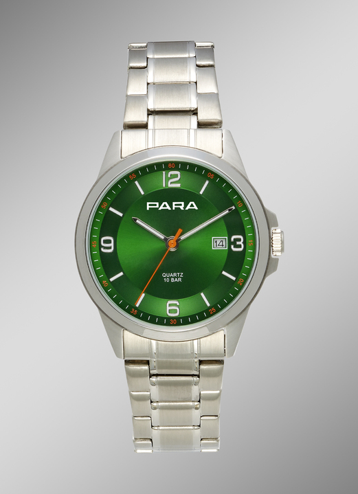Quartzuhren - Quartz-Herrenuhr von Para, in Farbe , in Ausführung Zifferblatt Grün Ansicht 1