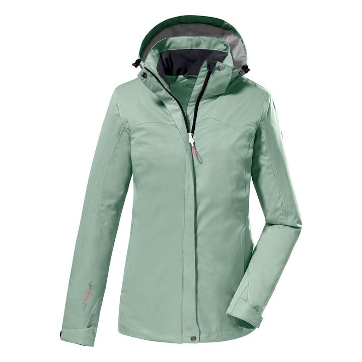 Jacken, Mäntel, Blazer - Wasser- und winddichte Damen-Funktionsjacke, in Größe 036 bis 054, in Farbe PISTAZIE Ansicht 1