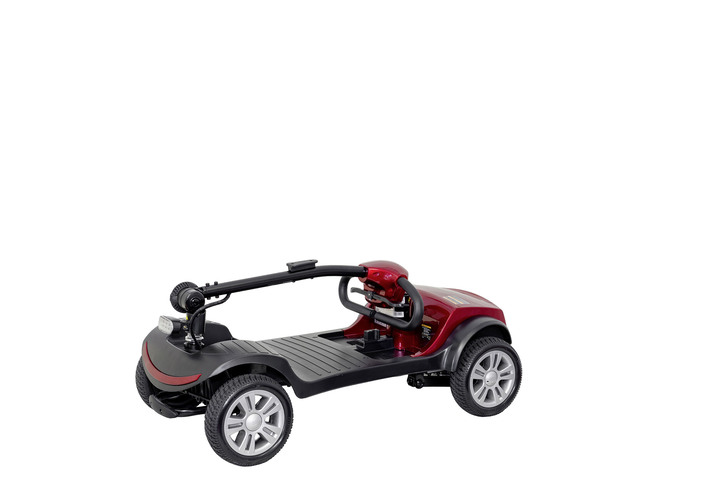Elektromobilität - 4-Rad-Roller von Econelo mit elektromagnetischer Bremse, in Farbe ROT Ansicht 1